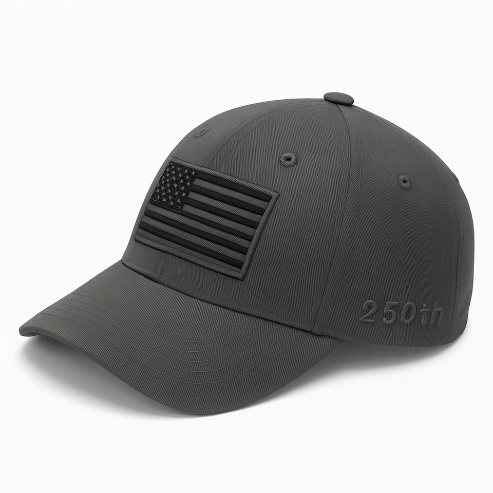 America 250th Anniversary Hat – Charcoal American Flag Baseball
