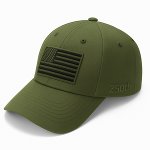 America 250th Anniversary Hat – Army Green American Flag Baseball Cap 1776 - 2026 (Exclusive)