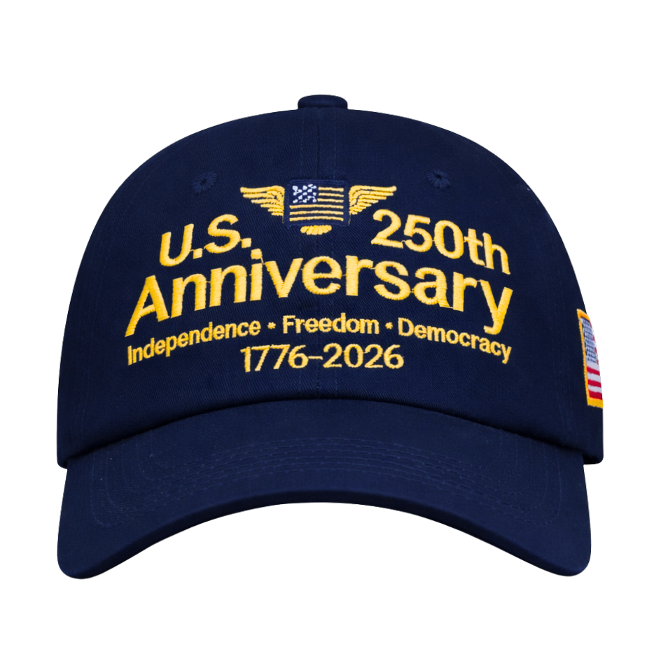 U.S. 250th Anniversary Embroidered Navy Hat (1776–2026)