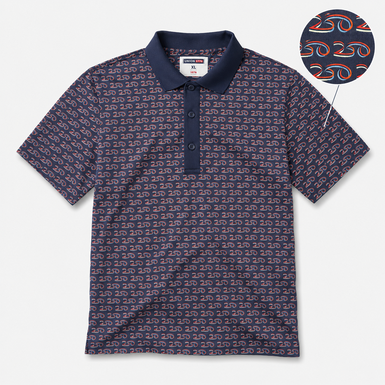 America 250th Anniversary Polo Shirt – Patriotic 1776–2026 USA Golf Polo - Navy