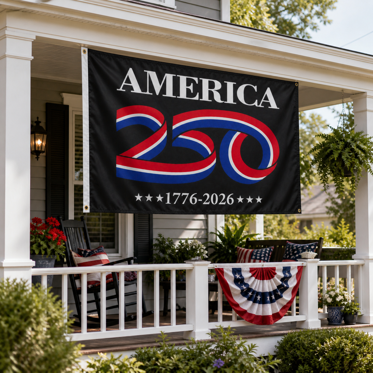 America 250 Flag 2026 - 3x5 ft Semi quincentennial Celebration Banner