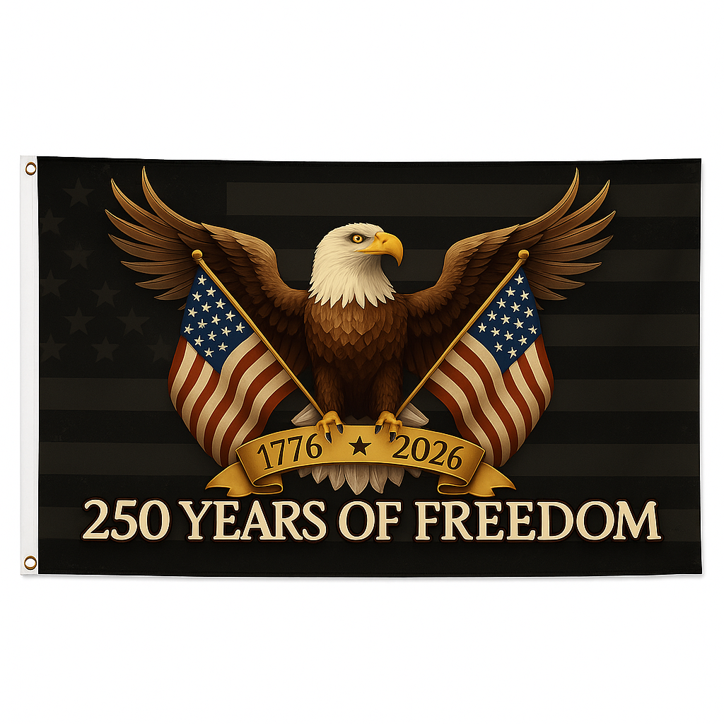 250 Years of Freedom – 3x5 ft American Eagle Patriotic Flag (1776-2026) 250th Anniversary