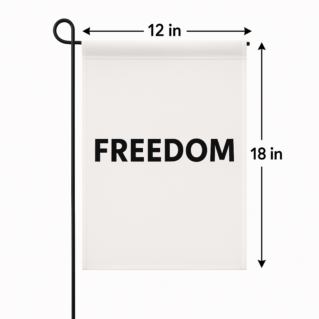 FREEDOM Yard Flag - Freedom Garden Flag (12" x 18") — Patriotic Remembrance Yard Banner