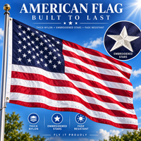 American flag built to last – thick nylon, embroidered stars, fade resistant, flying on a flagpole