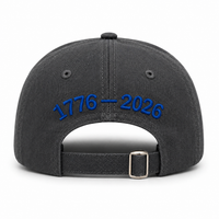 America 250th Birthday Hat | 1776–2026 Embroidered White Cap