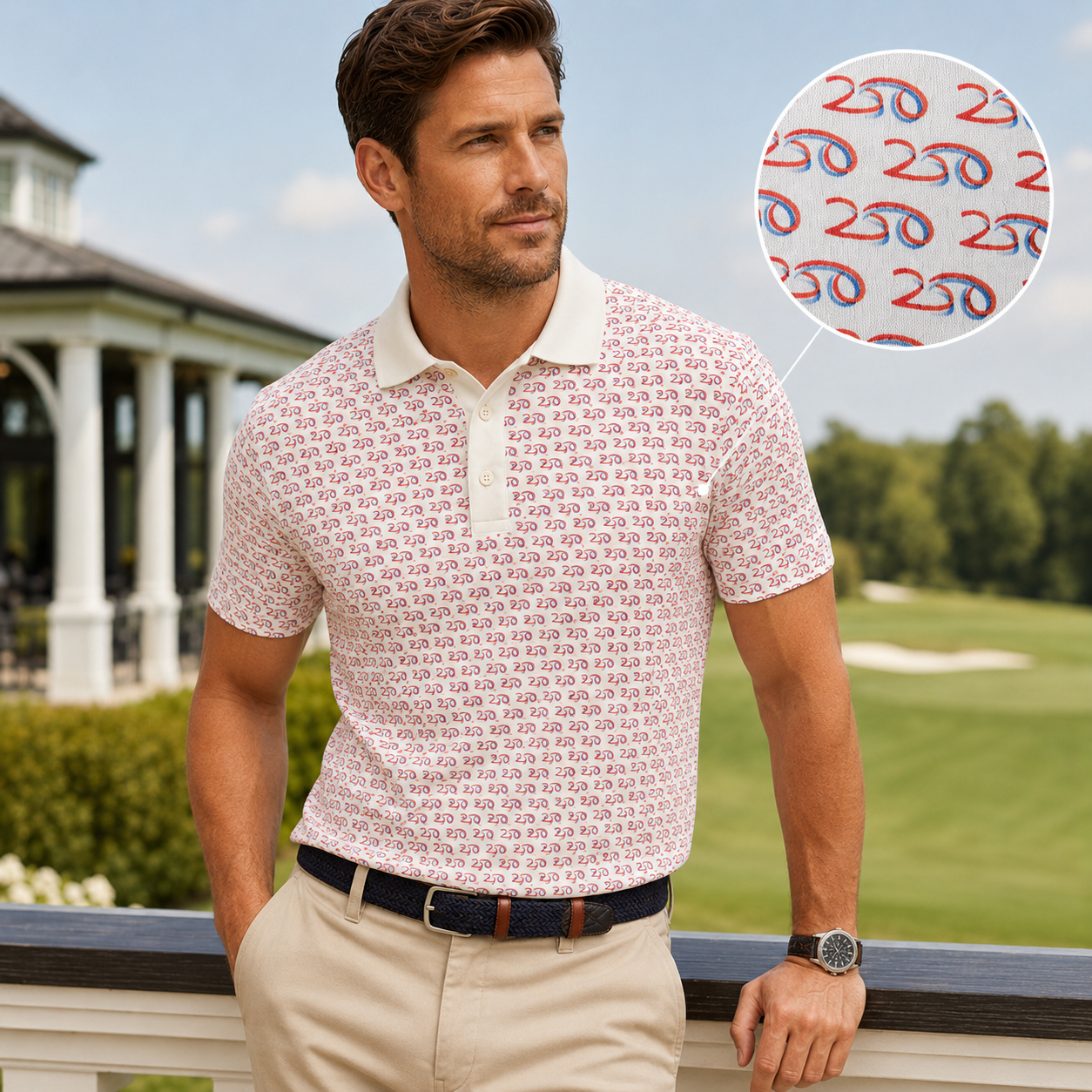 America 250th Anniversary Polo Shirt – Patriotic 1776–2026 USA Golf Polo