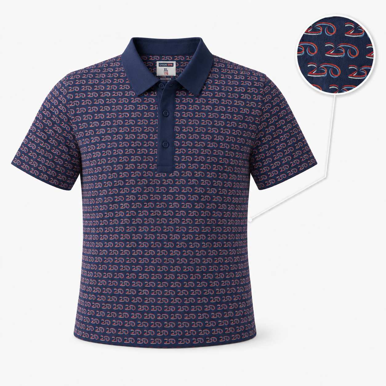 America 250th Anniversary Polo Shirt – Patriotic 1776–2026 USA Golf Polo - Navy