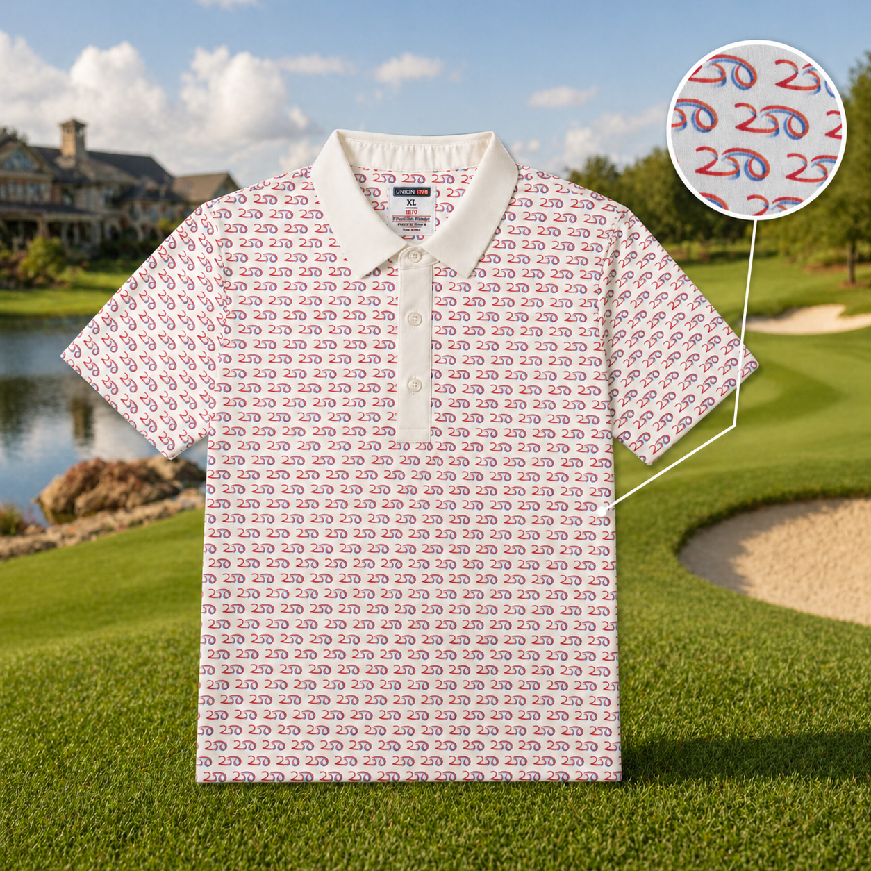 America 250th Anniversary Polo Shirt – Patriotic 1776–2026 USA Golf Polo