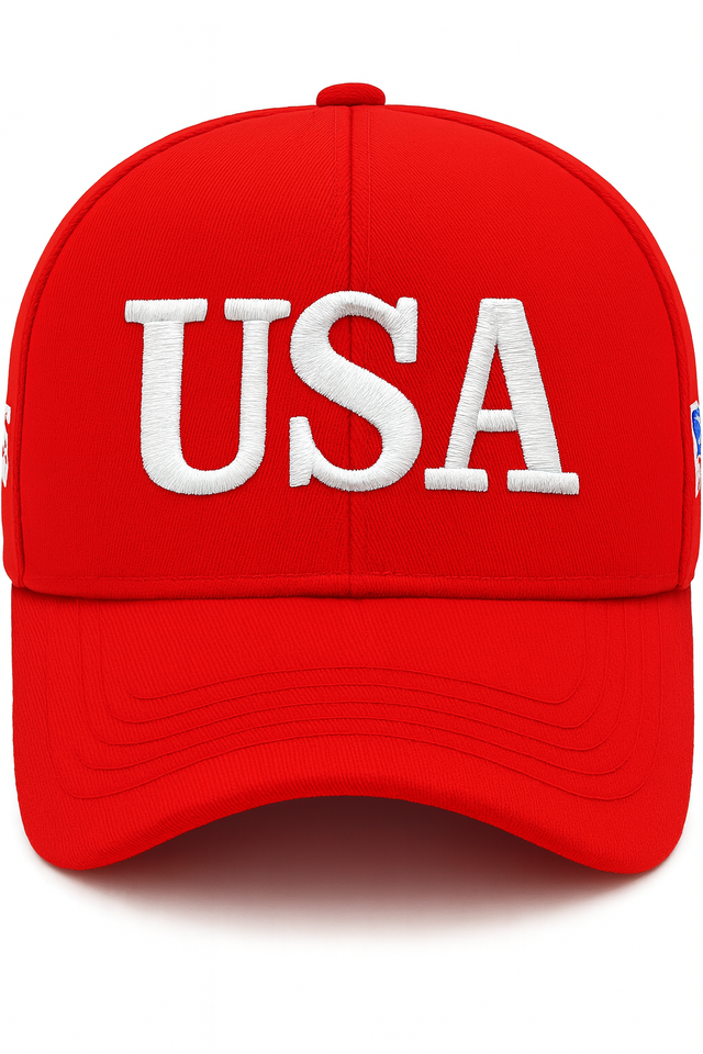 RED USA 250th Anniversary Hat (1776–2026) — Red Embroidered Cap