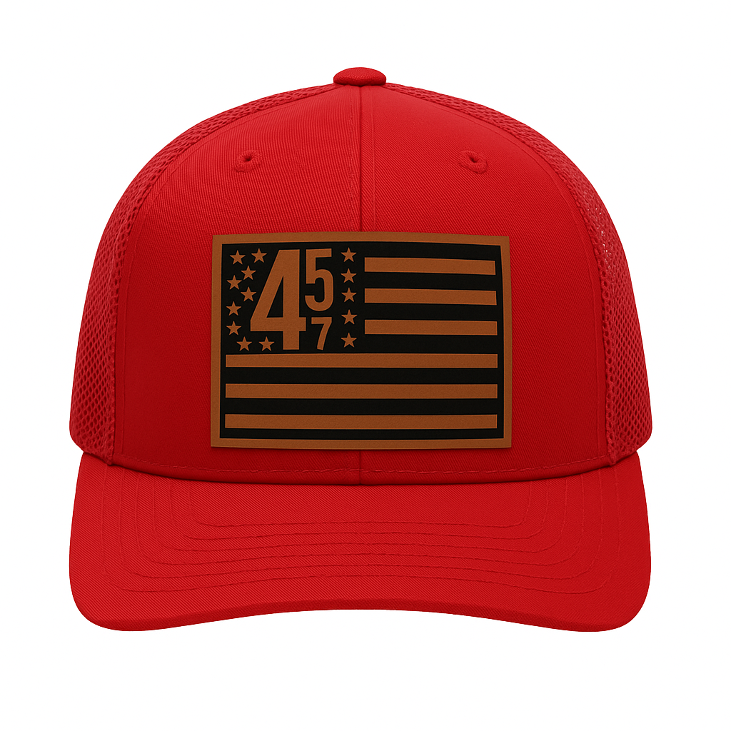 45 47 Presidential Flag Red Mesh Snapback