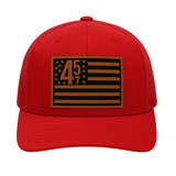 45 47 Presidential Flag Red Mesh Snapback