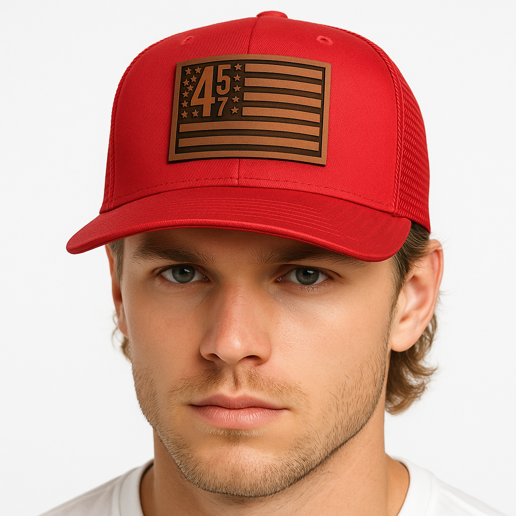 45 47 Presidential Flag Red Mesh Snapback