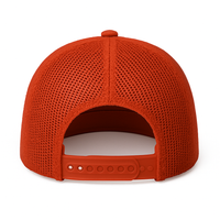 RED Freedom Hat —  Leather Patch, Mesh Snapback Hat