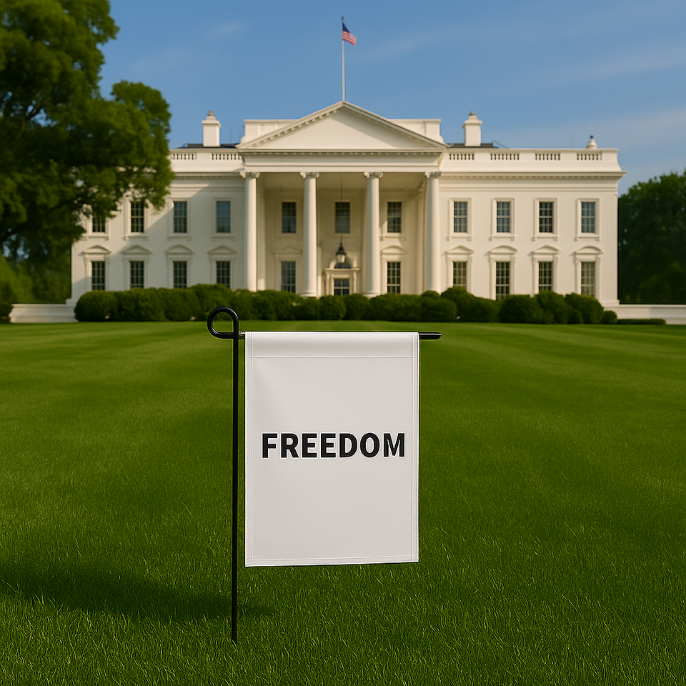 FREEDOM Yard Flag - Freedom Garden Flag (12" x 18") — Patriotic Remembrance Yard Banner