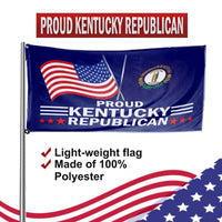 Proud Kentucky Republican lightweight polyester flag
