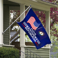 Proud Kentucky Republican flag on a porch