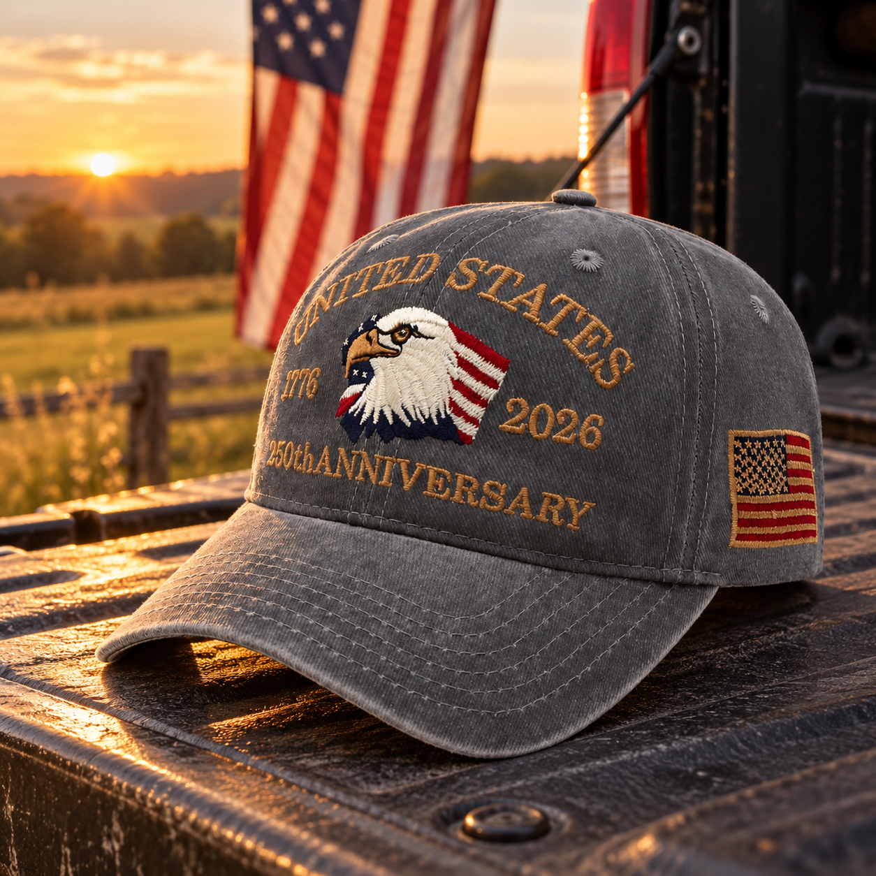 250th Anniversary Eagle Cap – Gray lifestyle