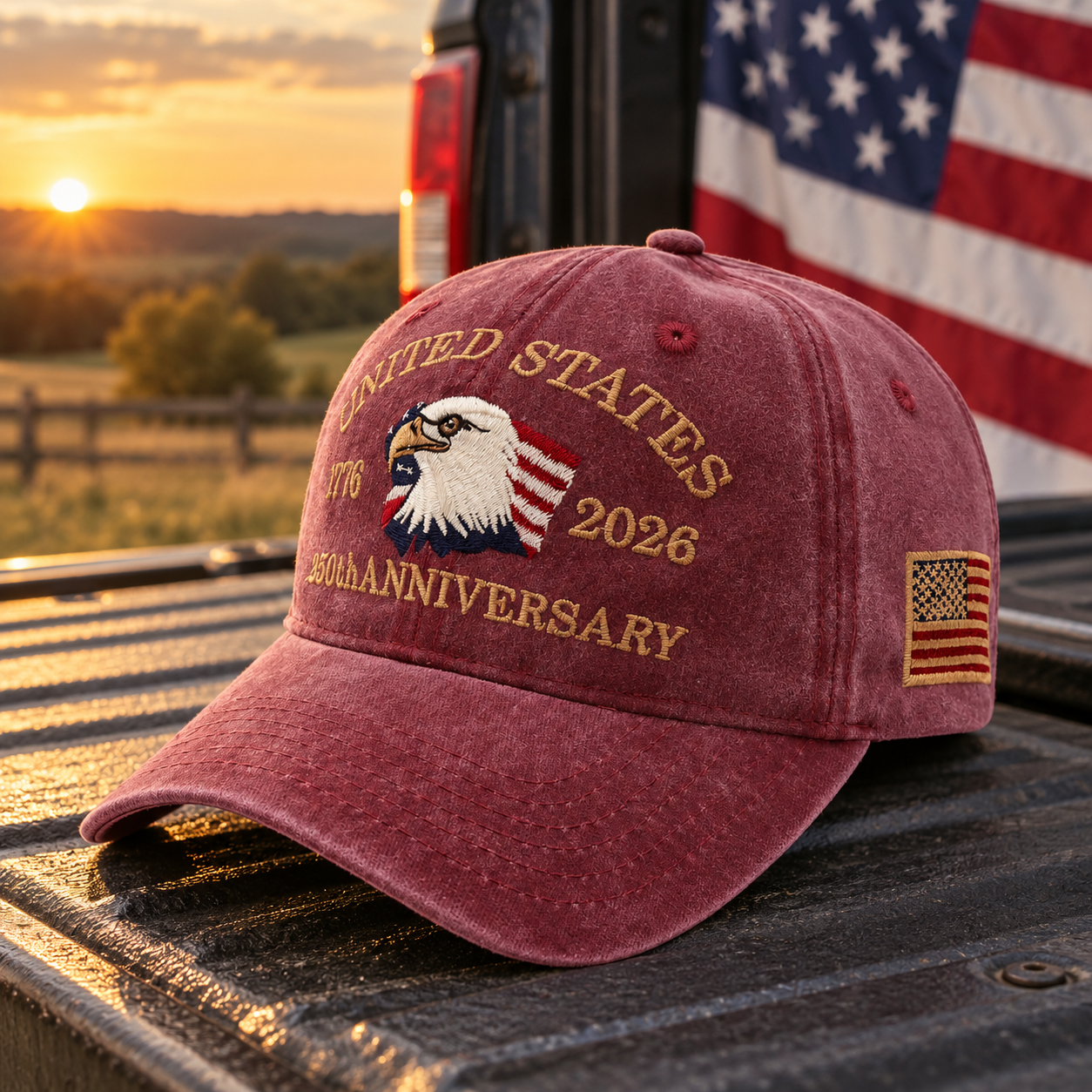 250th Anniversary Eagle Cap – Maroon lifestyle