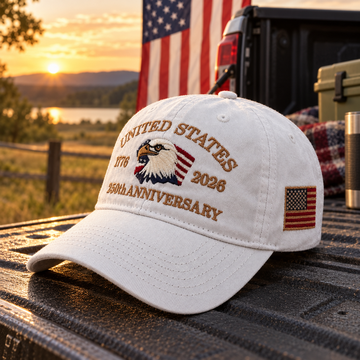250th Anniversary Eagle Cap – White lifestyle