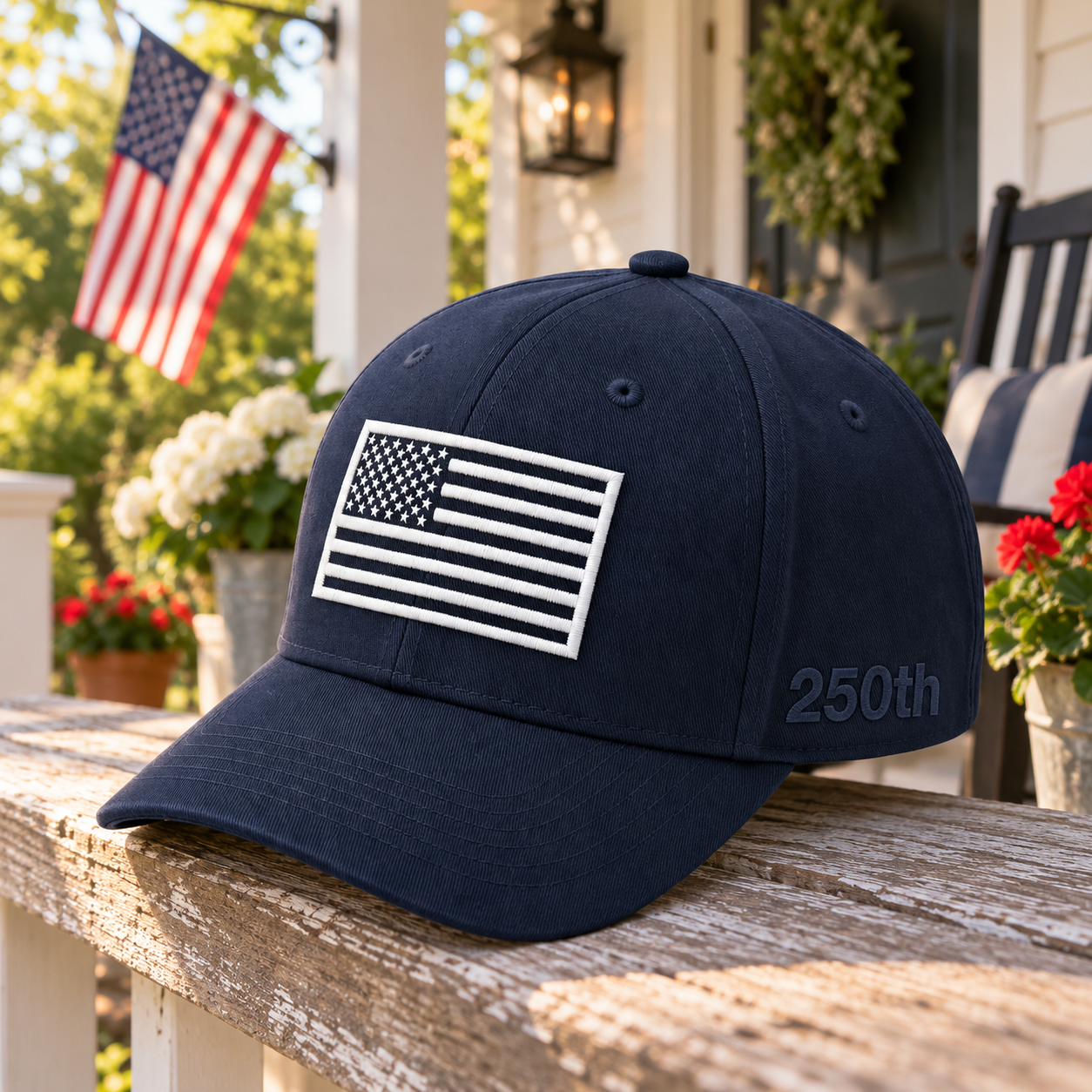 America 250th Flag Cap – Navy Blue lifestyle
