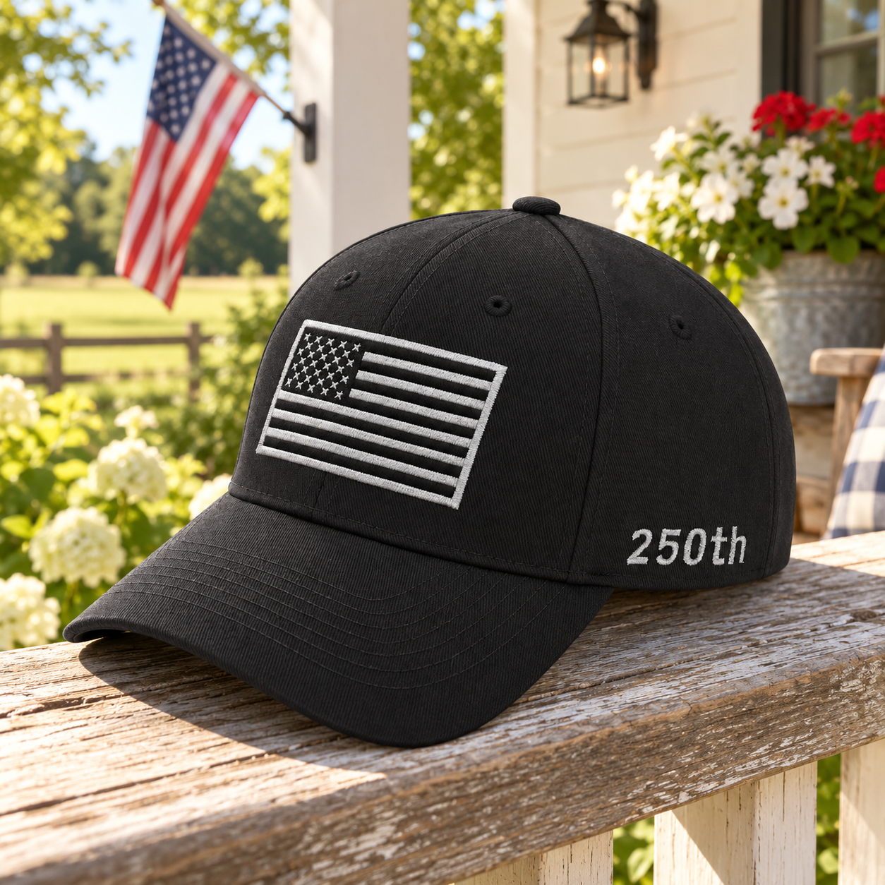 America 250th Flag Cap – Black lifestyle