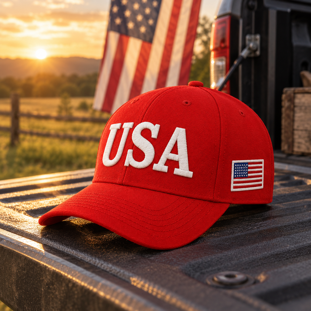 USA 250th Anniversary Cap – Red lifestyle