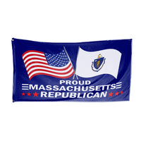 Proud Massachusetts Republican 3x5 flag