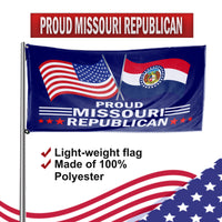 Proud Missouri Republican lightweight polyester flag