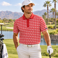 45/47 Presidential Polo Shirt in red – worn on the golf course