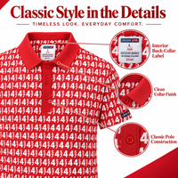 45/47 Presidential Polo Shirt in red – collar label and construction details