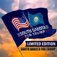 South Dakota 3 x 5 Flag – Dual Flags