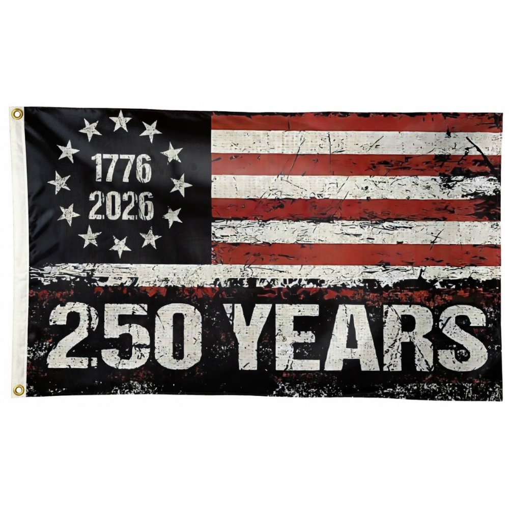 6x10 Huge 250 Years American Flag - 4 Times The Size of a Regular Flag!!! 1776-2026 Extra Large Distressed USA Banner