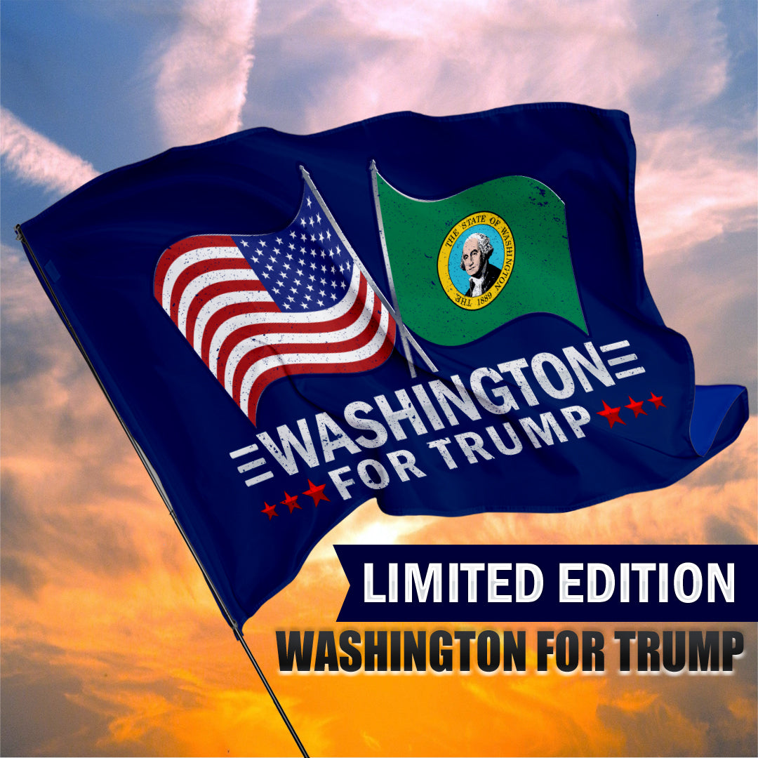 Washington 3 x 5 Flag – Dual Flags