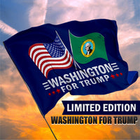 Washington 3 x 5 Flag – Dual Flags