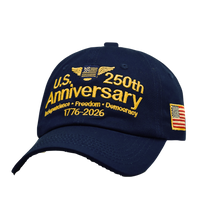 U.S. 250th Anniversary Embroidered Navy Hat (1776–2026)