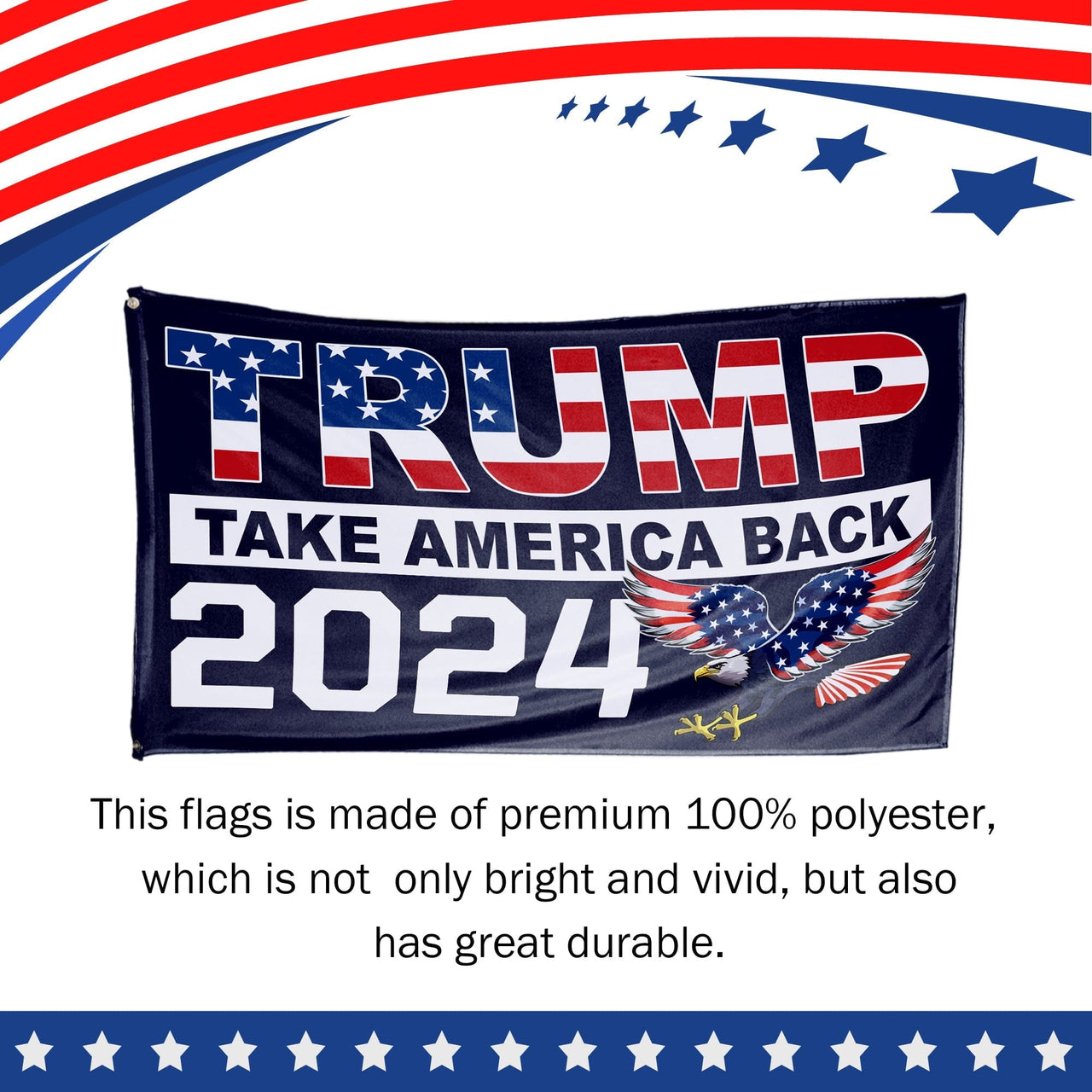 2024 "Take America Back" Flag – Extra Large 6x10 ft
