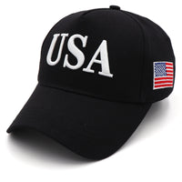 Bold USA Patriotic Black Baseball Cap – 45-47 Edition