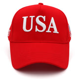 Bold USA Patriotic Red Baseball Cap – 45-47 Edition