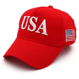 Bold USA Patriotic Red Baseball Cap – 45-47 Edition