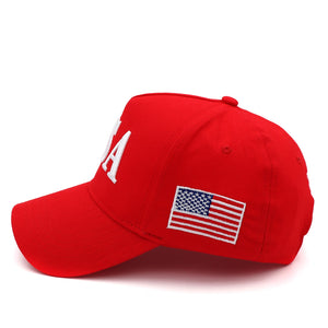 Bold USA Patriotic Red Baseball Cap – 45-47 Edition
