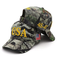 Bold USA Patriotic Camo Baseball Cap – 45-47 Edition