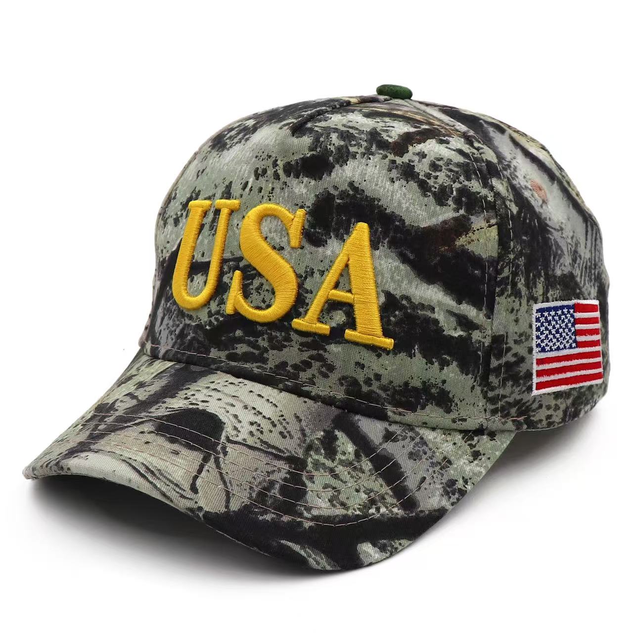 Bold USA Patriotic Camo Baseball Cap – 45-47 Edition