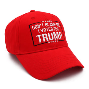 Red “Don’t Blame Me” Embroidered Baseball Cap