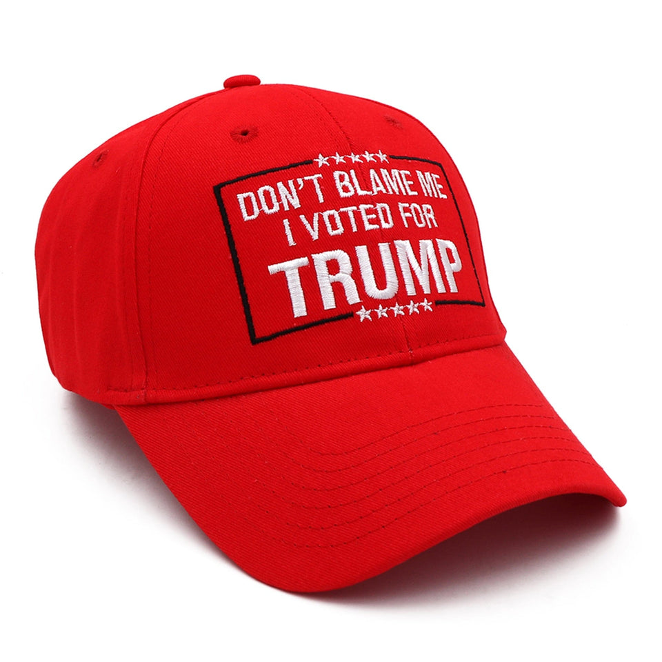 Red “Don’t Blame Me” Embroidered Baseball Cap