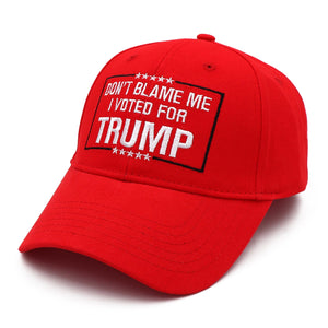 Red “Don’t Blame Me” Embroidered Baseball Cap