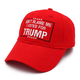 Red “Don’t Blame Me” Embroidered Baseball Cap