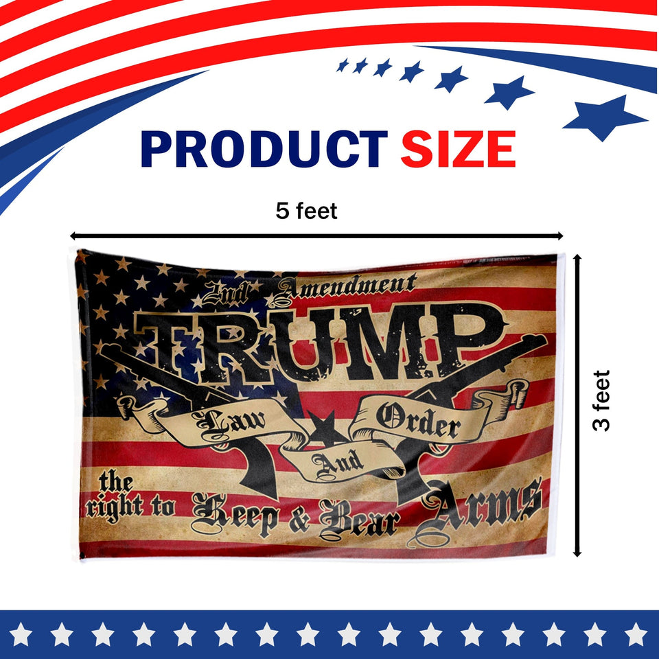 Second Amendment Flag – Law & Order Right to Bear Arms Banner