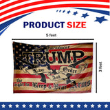 Second Amendment Flag – Law & Order Right to Bear Arms Banner