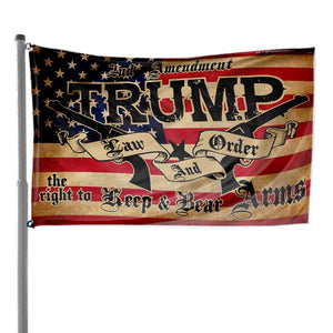 Second Amendment Flag – Law & Order Right to Bear Arms Banner