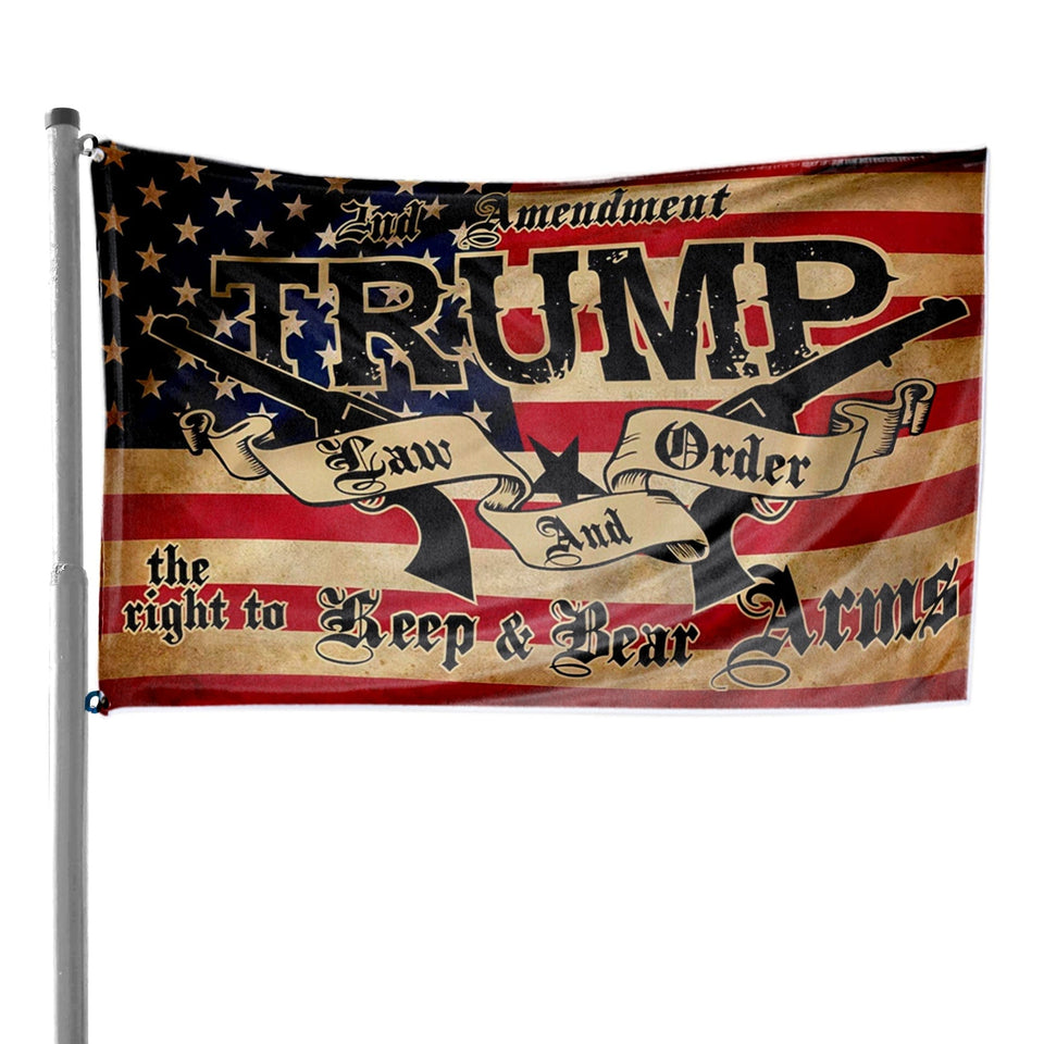 Second Amendment Flag – Law & Order Right to Bear Arms Banner